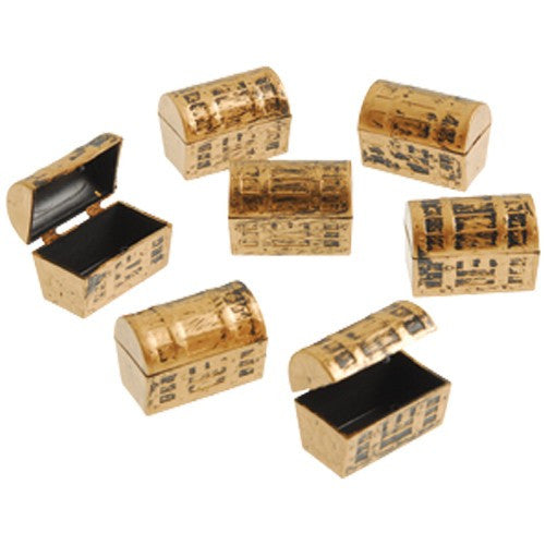Mini Golden Pirate Treasure Chest (Set of 6)