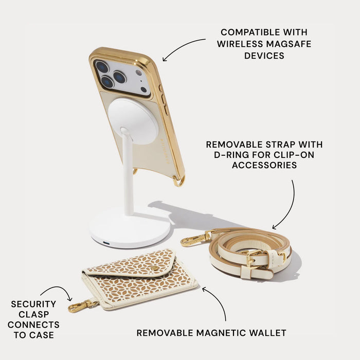 Mira Chrome Magnet Essentials Set - Ivory Tan/Chrome Gold