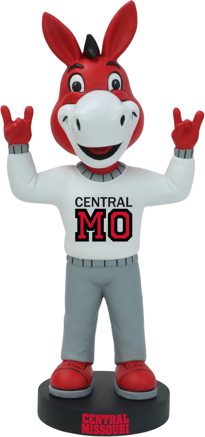 Mo the Mule Central Missouri Mules Mascot NCAA College Bobblehead