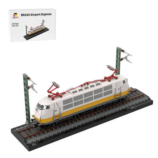 MOC - 212136 BR103 Airport Express (white / yellow) Klemmbausteine - LesDiy - Klemmbausteine