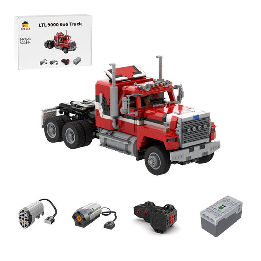 MOC - 218874 Ford LTL 9000 6x6 RED Klemmbausteine - LesDiy - Klemmbausteine