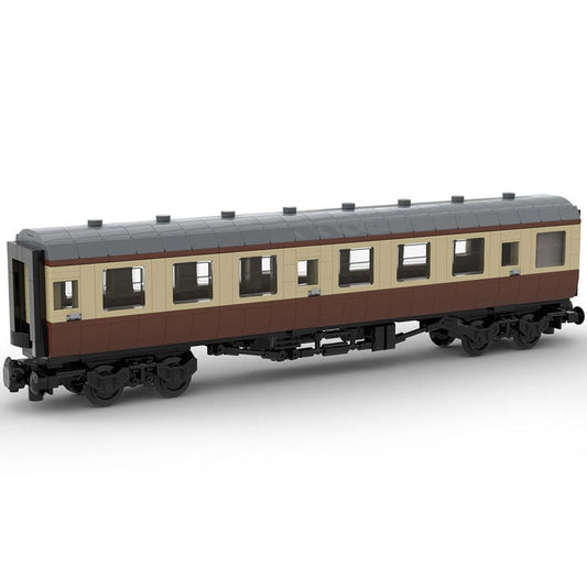 MOC - 67504 6breite statische Version British Rail Mark 1 Waggon braun ohne bedruckte Komponenten & Blockfiguren - LesDiy - Klemmbausteine