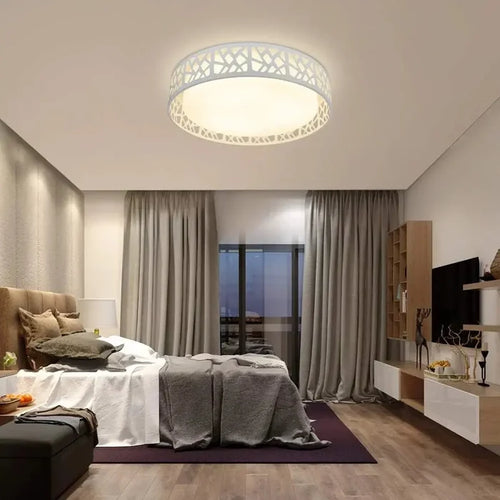 Modern Hollow Flush Mount Ceiling Light Canva Home
