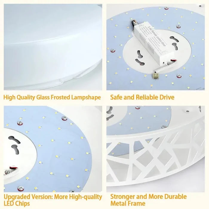 Modern Hollow Flush Mount Ceiling Light Canva Home