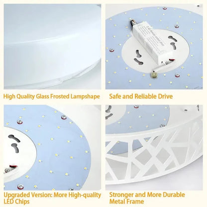 Modern Hollow Flush Mount Ceiling Light Canva Home
