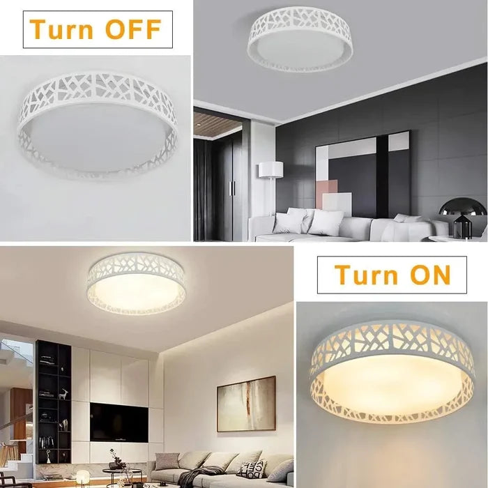 Modern Hollow Flush Mount Ceiling Light Canva Home