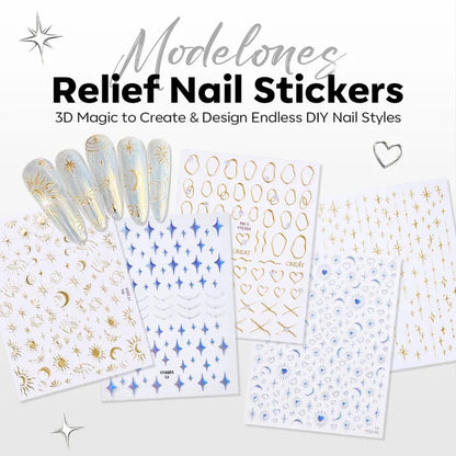 Nail Art Sticker Gold #moonlight