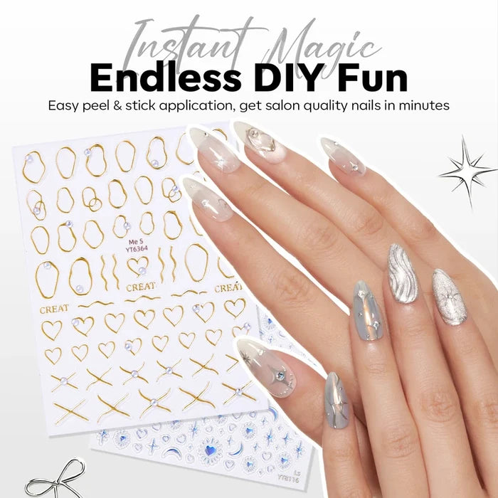 Nail Art Sticker Gold #moonlight