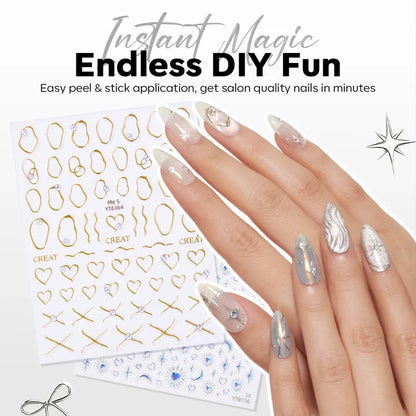 Nail Art Sticker Gold #moonlight