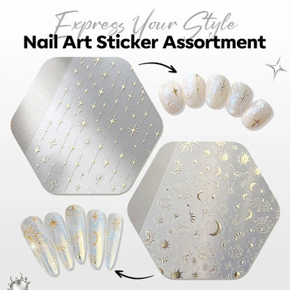 Nail Art Sticker Gold #moonlight