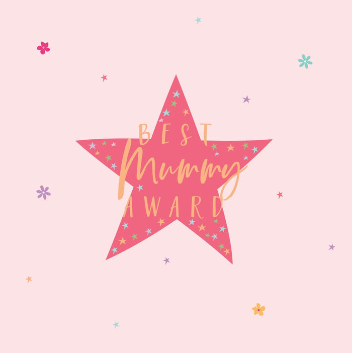 Mothers Day - Best Mummy award Greetings Card - Star