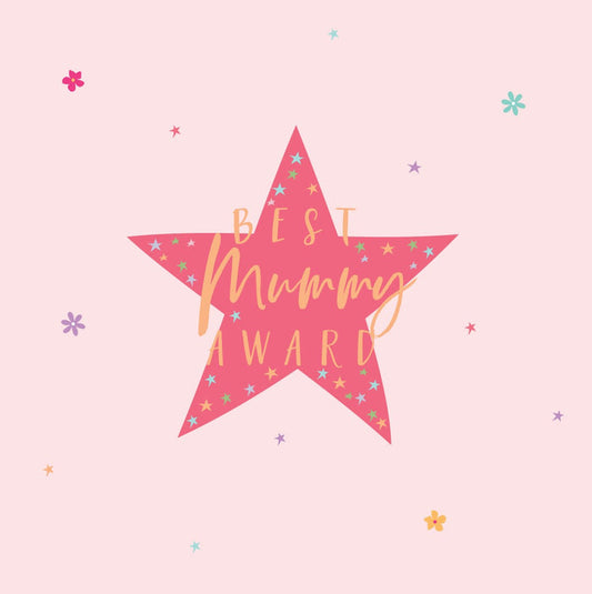Mothers Day - Best Mummy award Greetings Card - Star