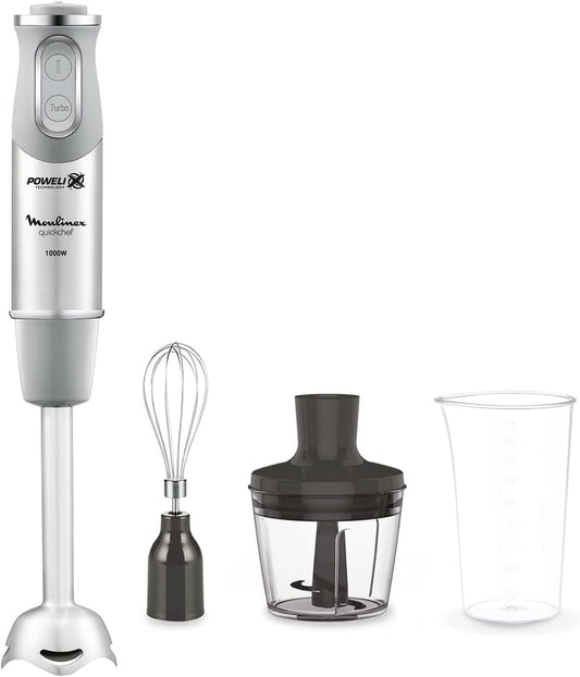 Moulinex Quickchef Lite Chopper, 4Speeds, 0.5L, 1000Watts, Silver
