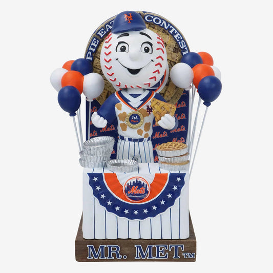 Mr. Met New York Mets Pie Eating Contest MLB Bobblehead