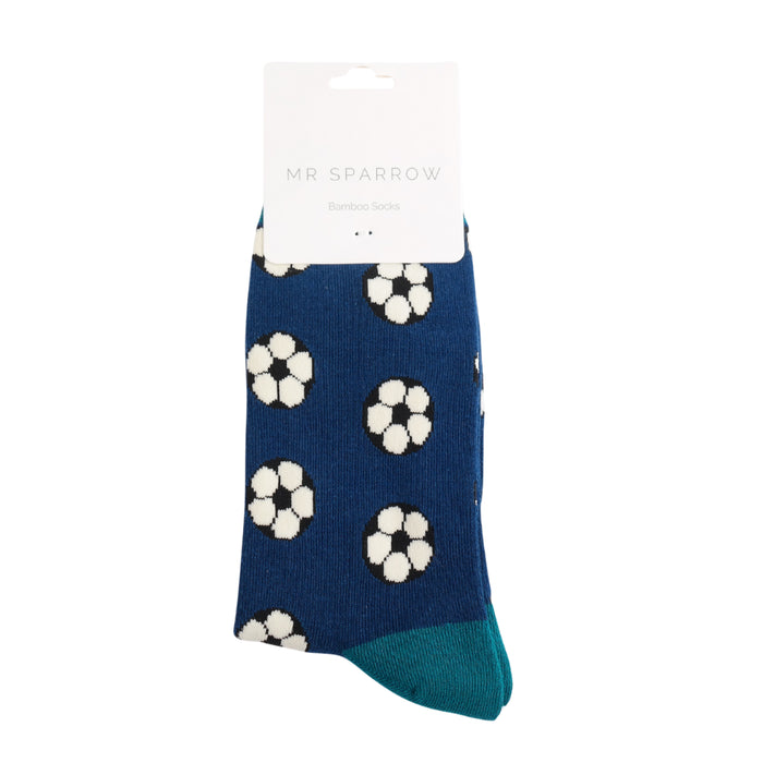 Mr Sparrow Footballs Socks - Navy