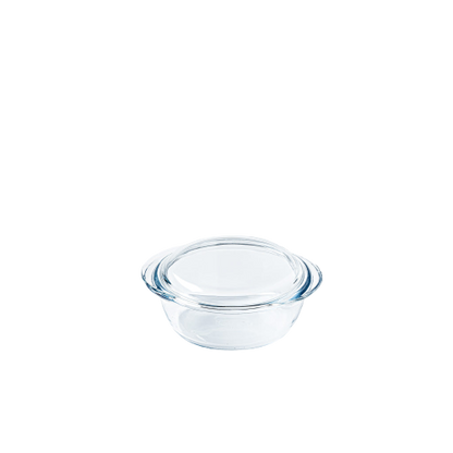 Multi-purpose round glass casserole dish - 4 IN 1 range