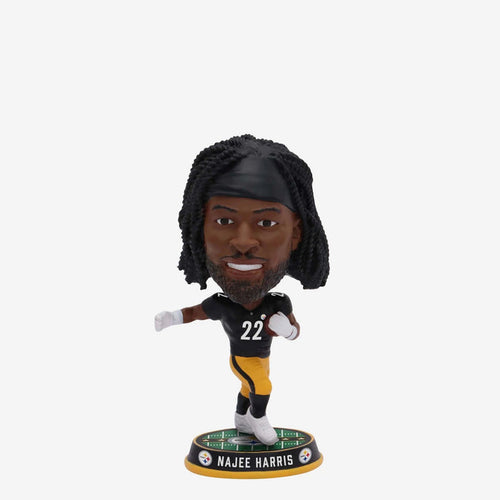 Najee Harris Pittsburgh Steelers Field Stripe Mini Bighead Bobblehead NFL
