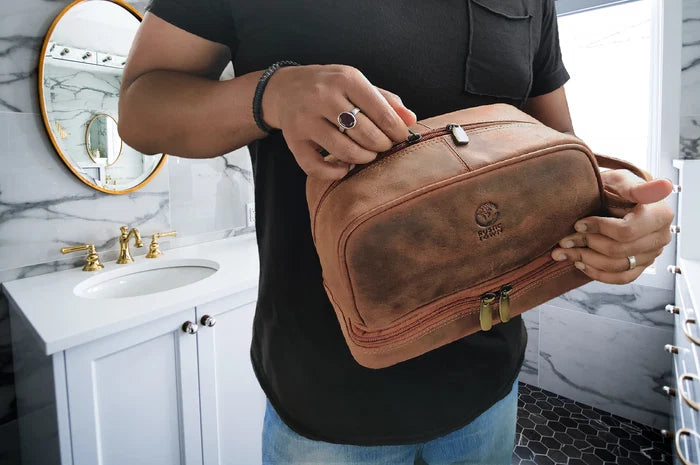Leather Shaving Bag
