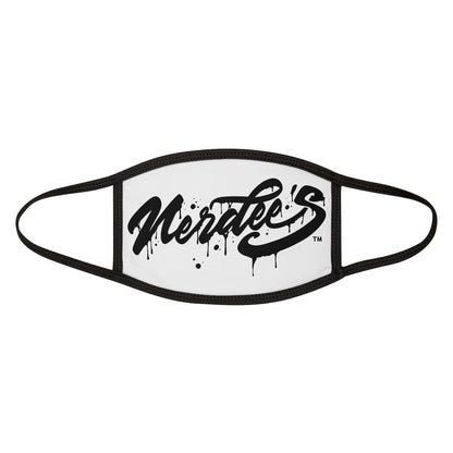 Nerdee's - Mixed-Fabric Face Mask - "The Drip" - White