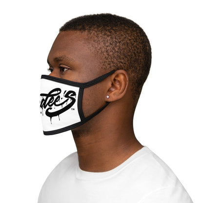 Nerdee's - Mixed-Fabric Face Mask - "The Drip" - White
