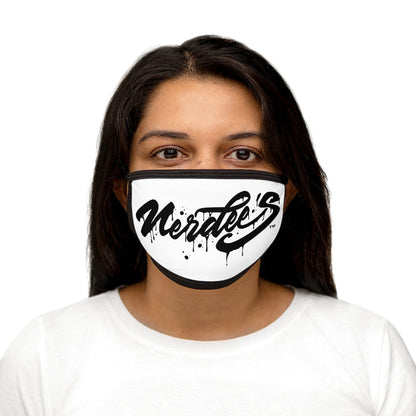 Nerdee's - Mixed-Fabric Face Mask - "The Drip" - White