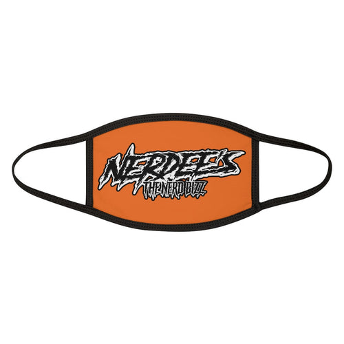 Nerdee's - The Nerd Bizz -  "Scratch" (WHT Design 01) - Mixed-Fabric Face Mask (Adult Large Fit) - Orange