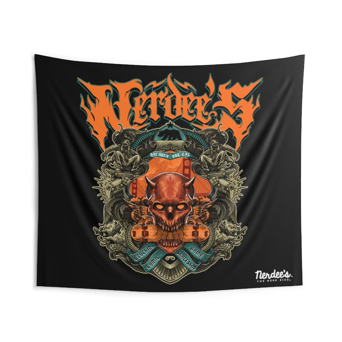 Nerdee's "Bay Area Biz" (Design 01) - Indoor Wall Tapestries - Black