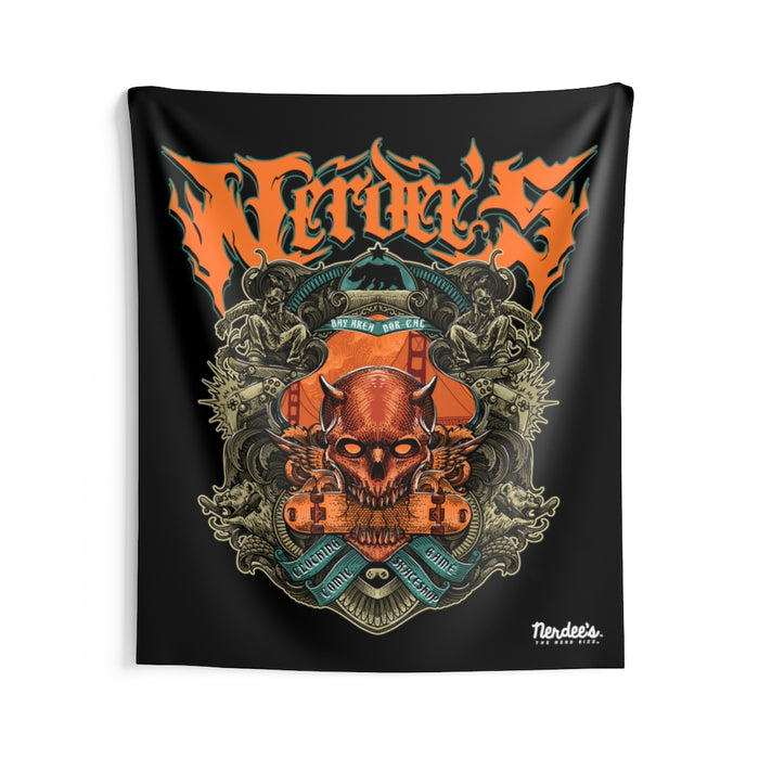 Nerdee's "Bay Area Biz" (Design 01) - Indoor Wall Tapestries - Black