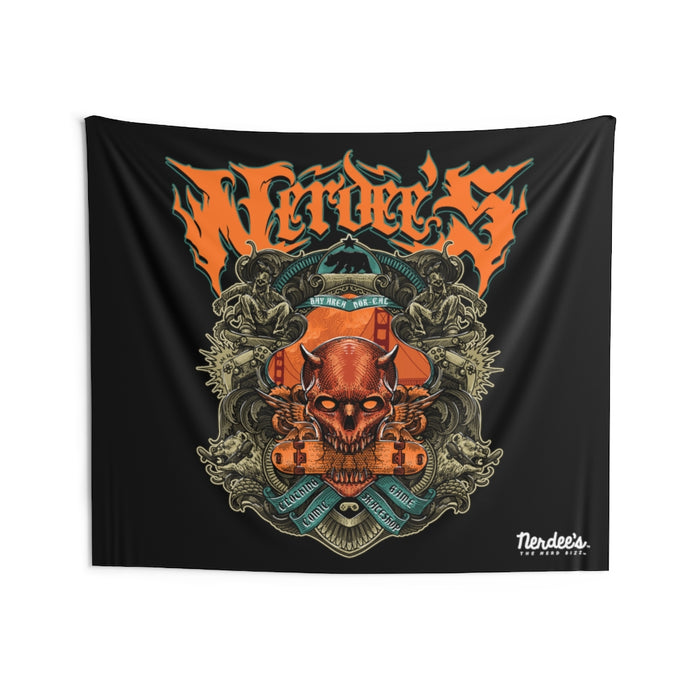 Nerdee's "Bay Area Biz" (Design 01) - Indoor Wall Tapestries - Black