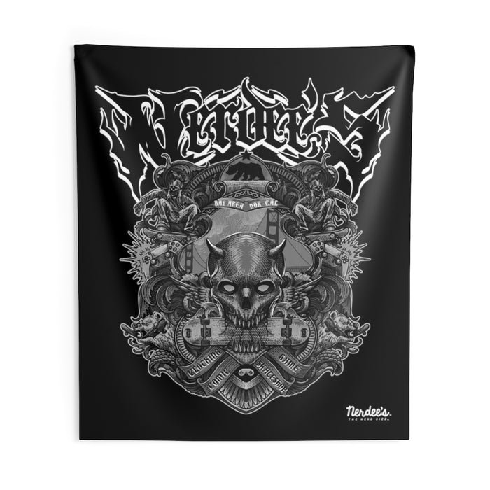 Nerdee's "Bay Area Biz" (Design 02) - Indoor Wall Tapestries - Black
