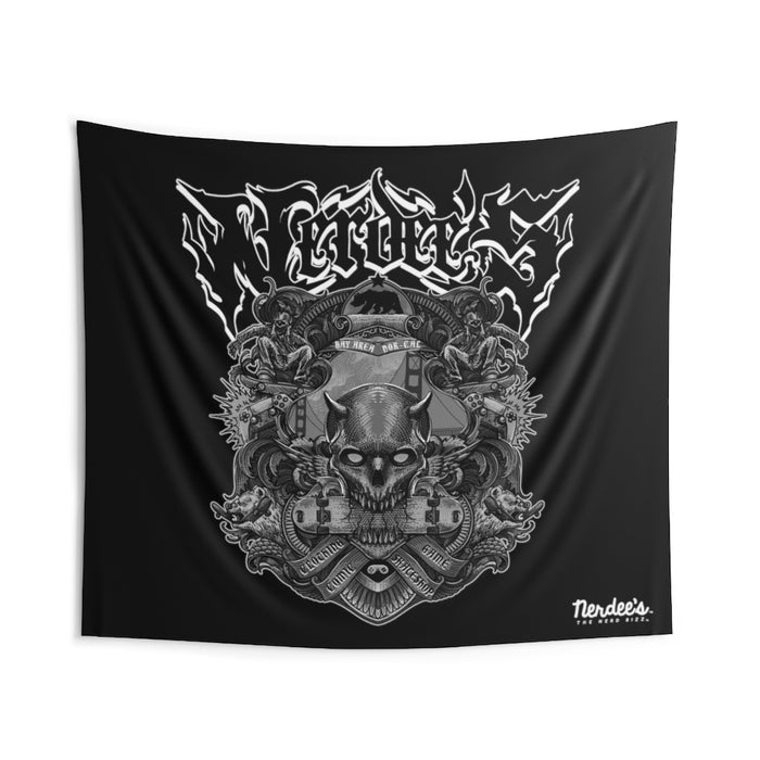 Nerdee's "Bay Area Biz" (Design 02) - Indoor Wall Tapestries - Black
