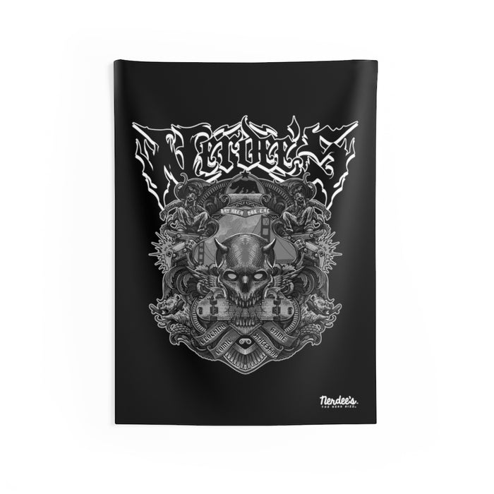 Nerdee's "Bay Area Biz" (Design 02) - Indoor Wall Tapestries - Black
