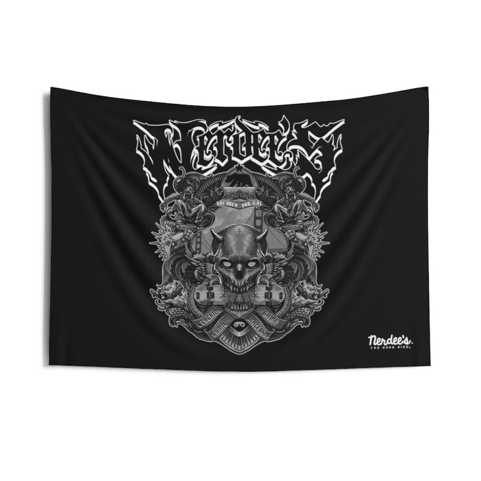 Nerdee's "Bay Area Biz" (Design 02) - Indoor Wall Tapestries - Black