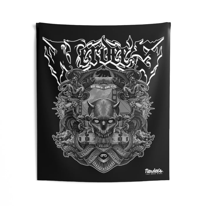 Nerdee's "Bay Area Biz" (Design 02) - Indoor Wall Tapestries - Black