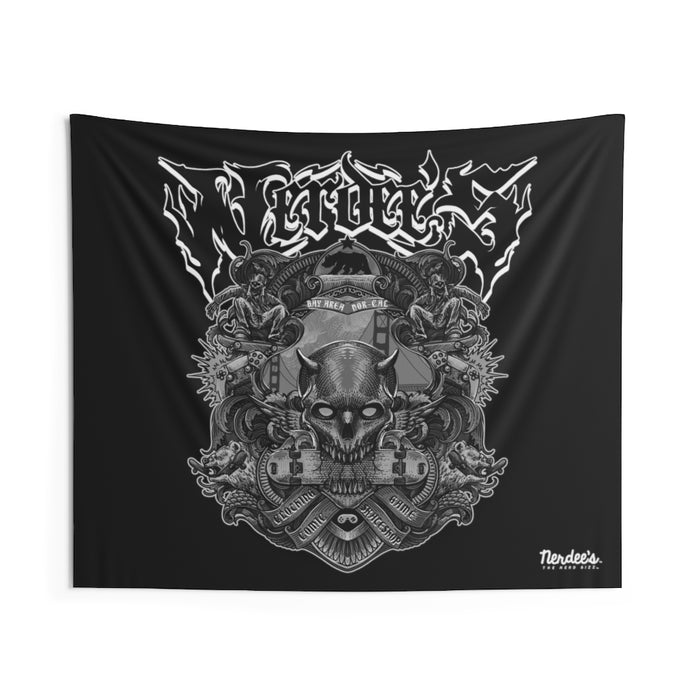 Nerdee's "Bay Area Biz" (Design 02) - Indoor Wall Tapestries - Black