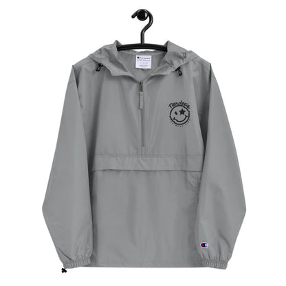 Nerdee's Official Logo (BLK) - Embroidered Champion Packable Jacket