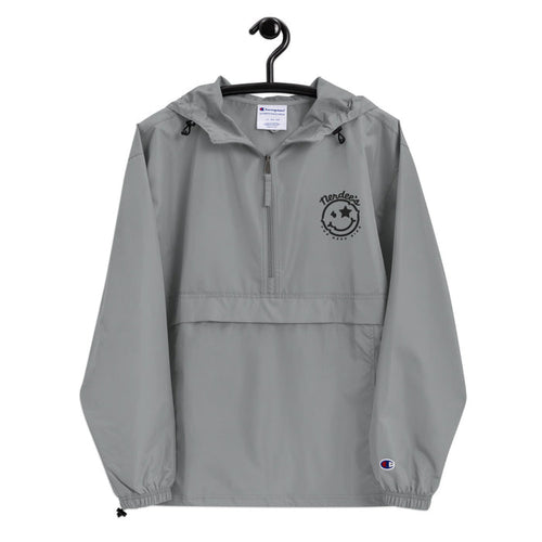 Nerdee's Official Logo (BLK) - Embroidered Champion Packable Jacket