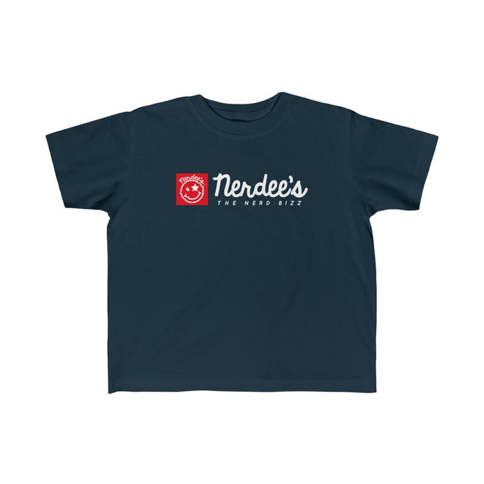 Nerdee's Red Banner - Toddler Kid's Fine Jersey Tee