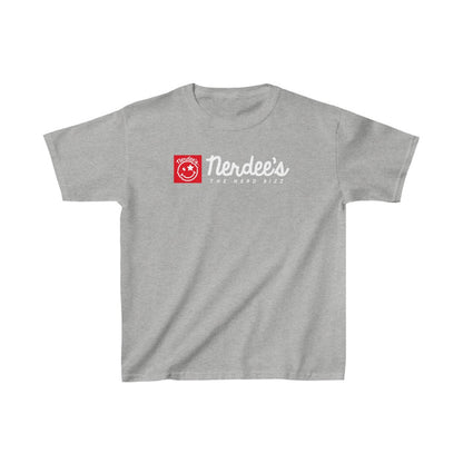 Nerdee's Red Banner Logo - Kids Heavy Cotton Tee