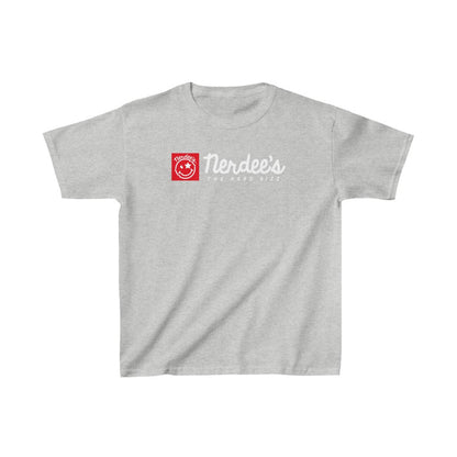 Nerdee's Red Banner Logo - Kids Heavy Cotton Tee
