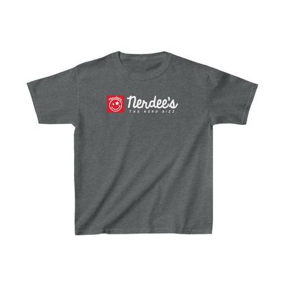 Nerdee's Red Banner Logo - Kids Heavy Cotton Tee