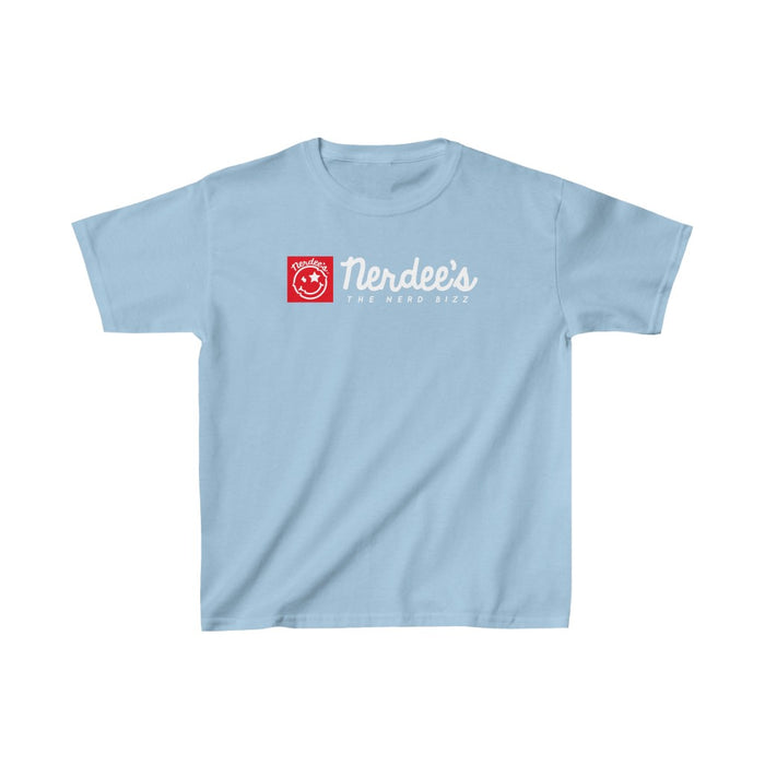 Nerdee's Red Banner Logo - Kids Heavy Cotton Tee