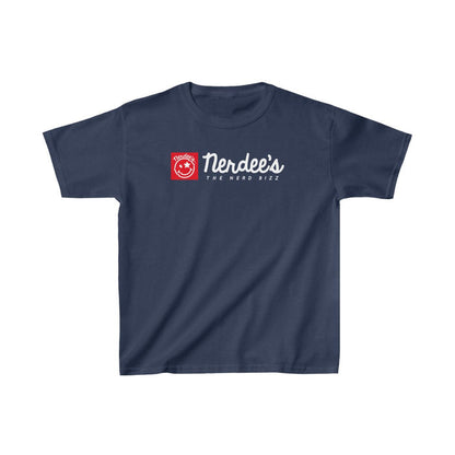Nerdee's Red Banner Logo - Kids Heavy Cotton Tee