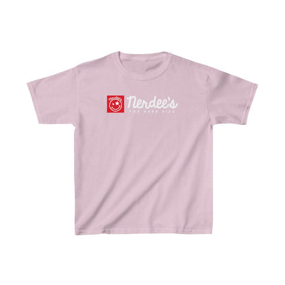 Nerdee's Red Banner Logo - Kids Heavy Cotton Tee