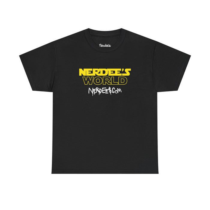 Nerdee's Retro Parody Tees - "Nerdes's World" (Nerd Wars) - Unisex Heavy Cotton Tee - Nerd Drip