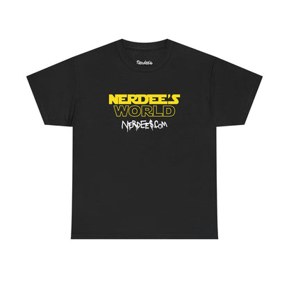 Nerdee's Retro Parody Tees - "Nerdes's World" (Nerd Wars) - Unisex Heavy Cotton Tee - Nerd Drip