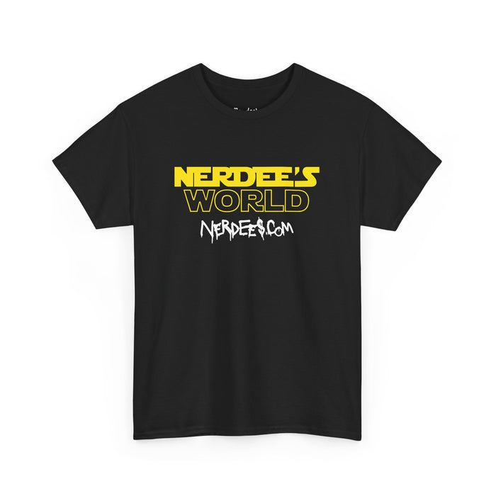 Nerdee's Retro Parody Tees - "Nerdes's World" (Nerd Wars) - Unisex Heavy Cotton Tee - Nerd Drip