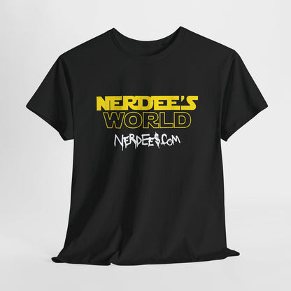 Nerdee's Retro Parody Tees - "Nerdes's World" (Nerd Wars) - Unisex Heavy Cotton Tee - Nerd Drip