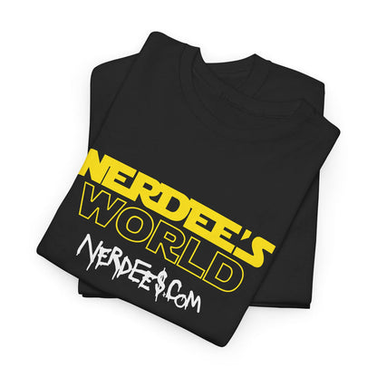 Nerdee's Retro Parody Tees - "Nerdes's World" (Nerd Wars) - Unisex Heavy Cotton Tee - Nerd Drip