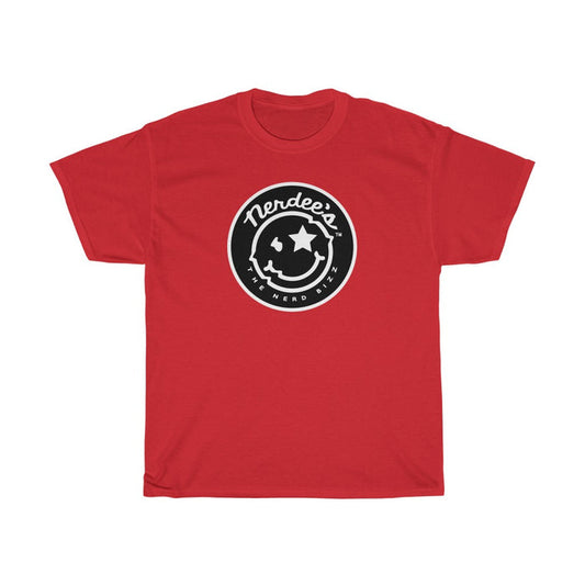 Nerdee's Round Emblem Logo (Design 01) - Unisex Heavy Cotton Tee